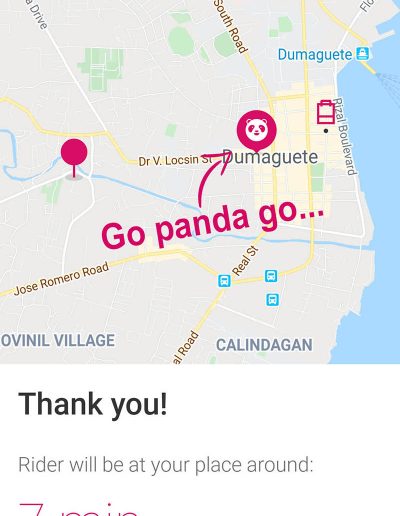 foodpanda delivery - first order - 7 mins