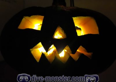 Dive Monsters - Pumpkin Carving Design - Mama